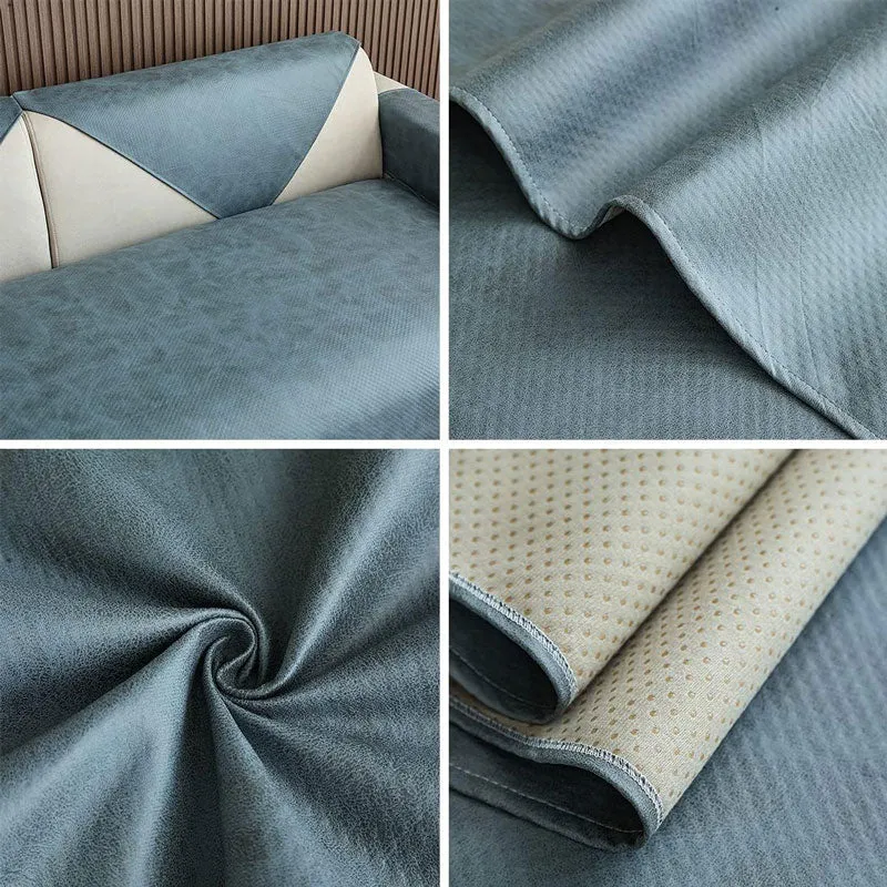 Housse Pour Assise De Canapé En Pu Cuir Bleu Pétrole