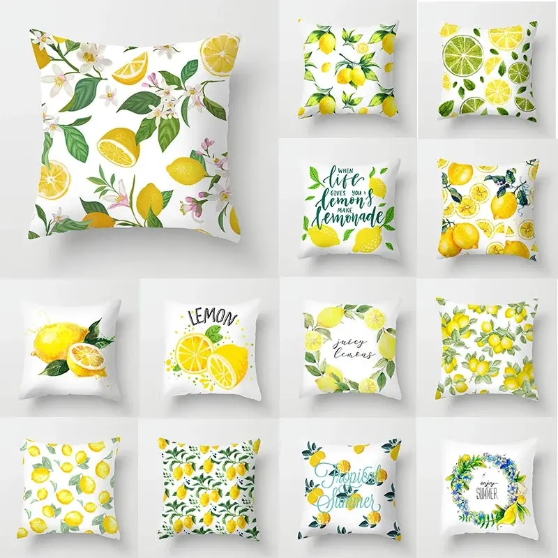 Taie D'Oreiller Imprimée Polyester LEMONA