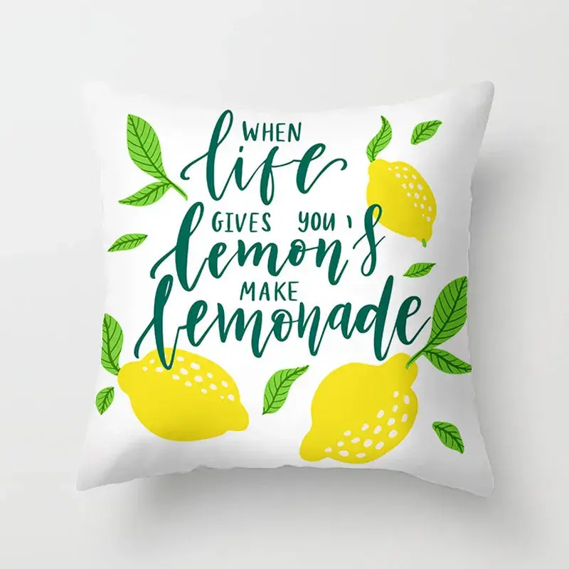 Taie D'Oreiller Imprimée Polyester LEMONA