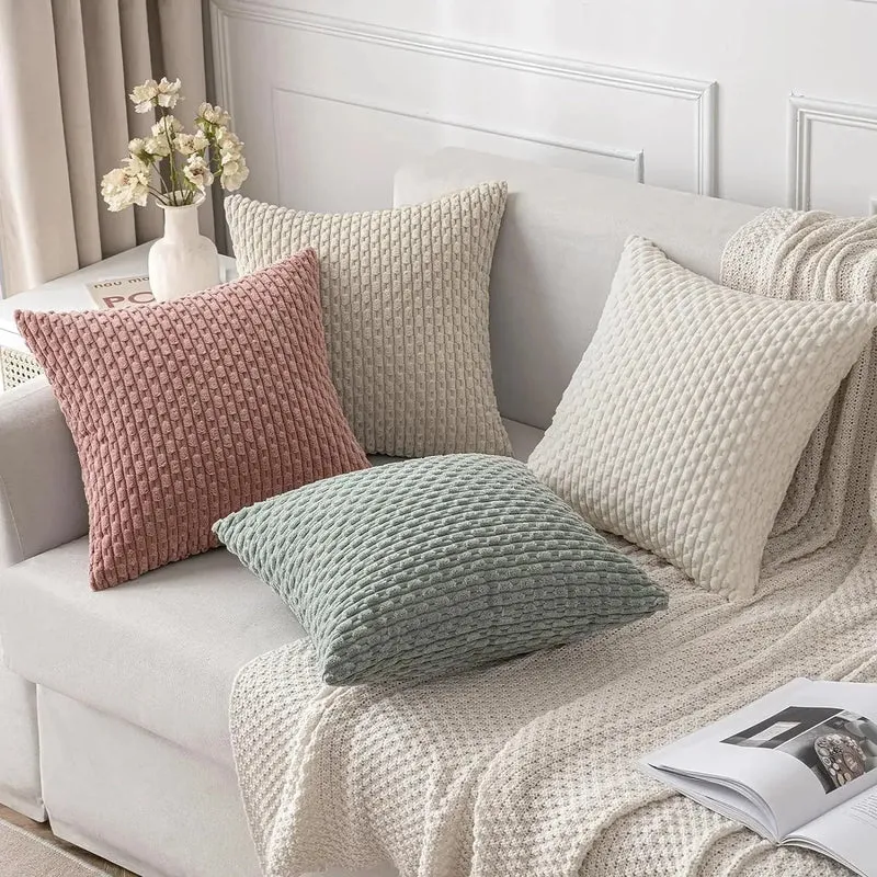 Housse de Coussin Velours Côtelé STRIPEO