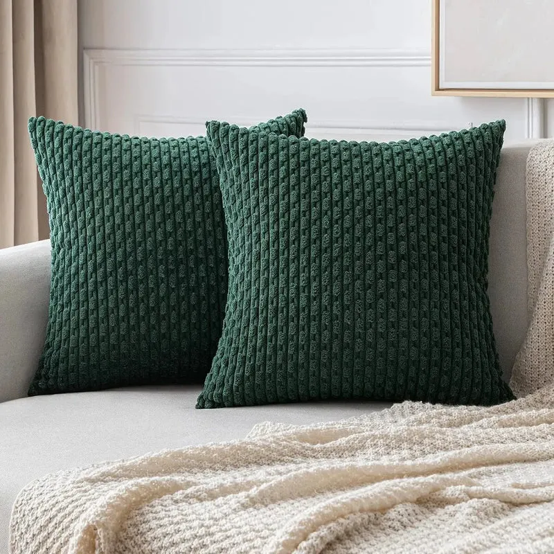 Housse de Coussin Velours Côtelé STRIPEO