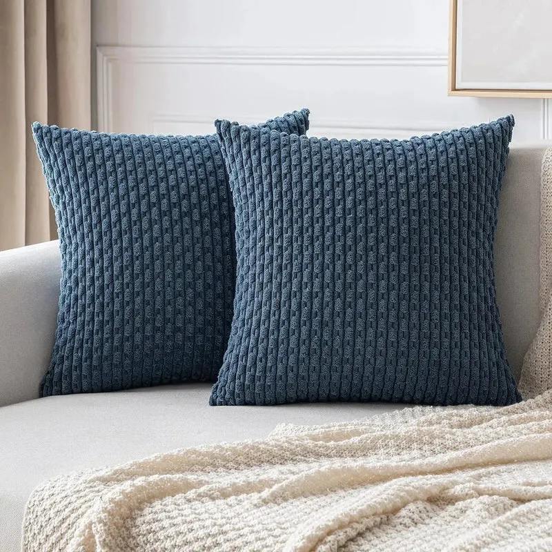 Housse de Coussin Velours Côtelé STRIPEO