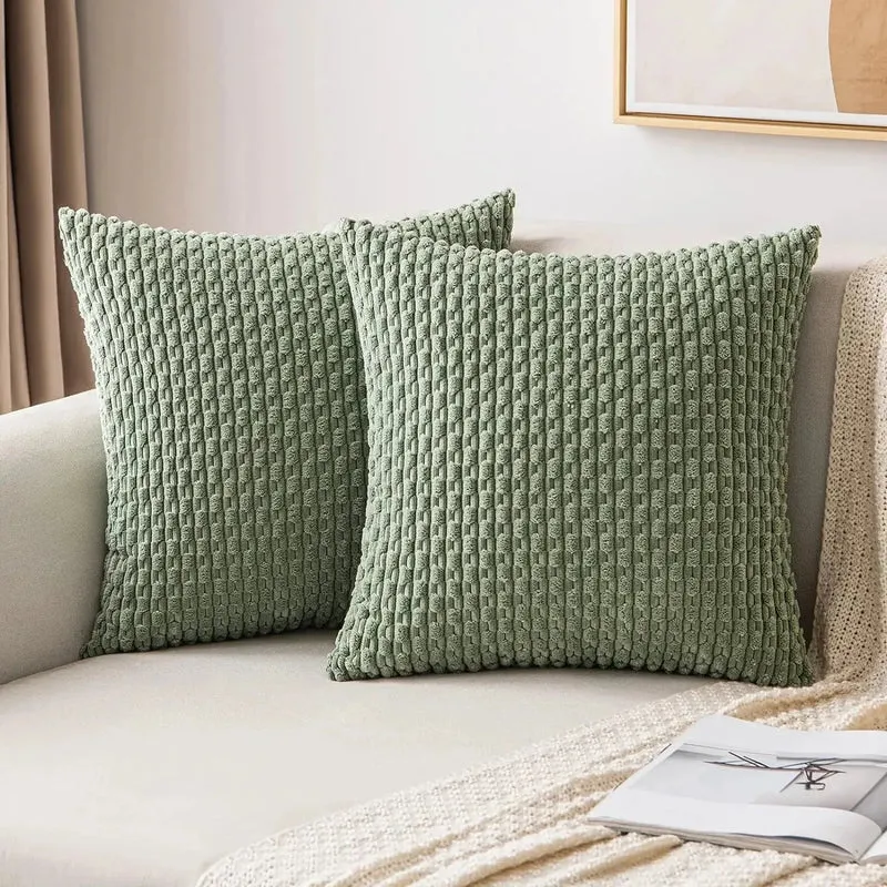 Housse de Coussin Velours Côtelé STRIPEO