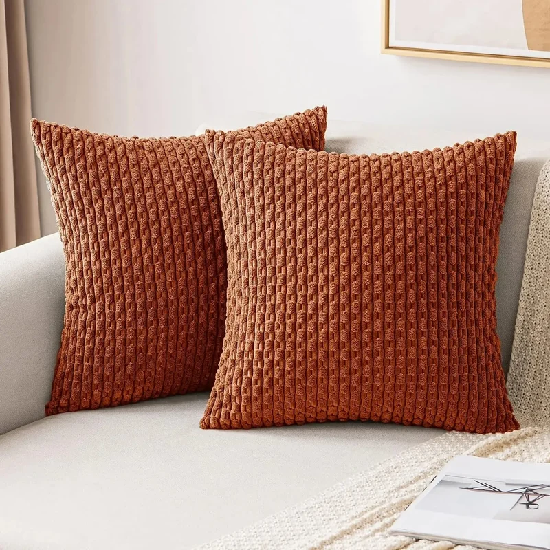 Housse de Coussin Velours Côtelé STRIPEO