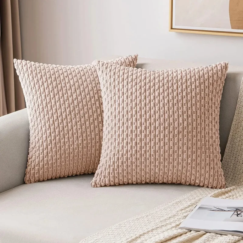 Housse de Coussin Velours Côtelé STRIPEO