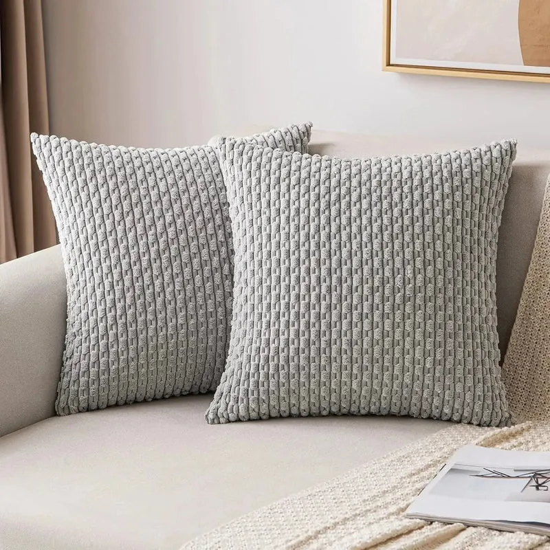 Housse de Coussin Velours Côtelé STRIPEO