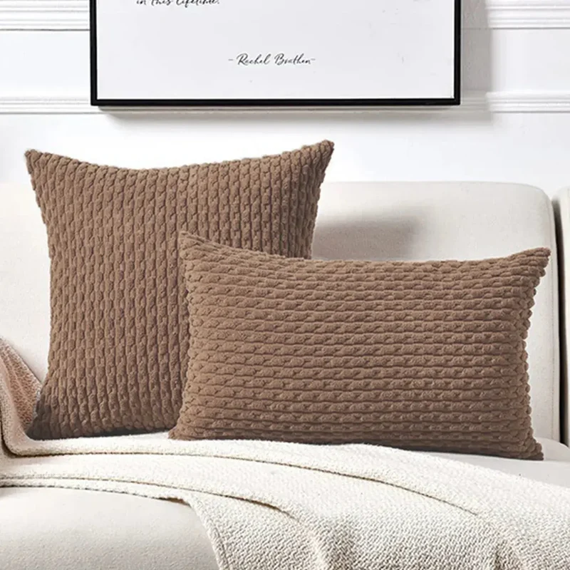 Housse de Coussin Velours Côtelé STRIPEO
