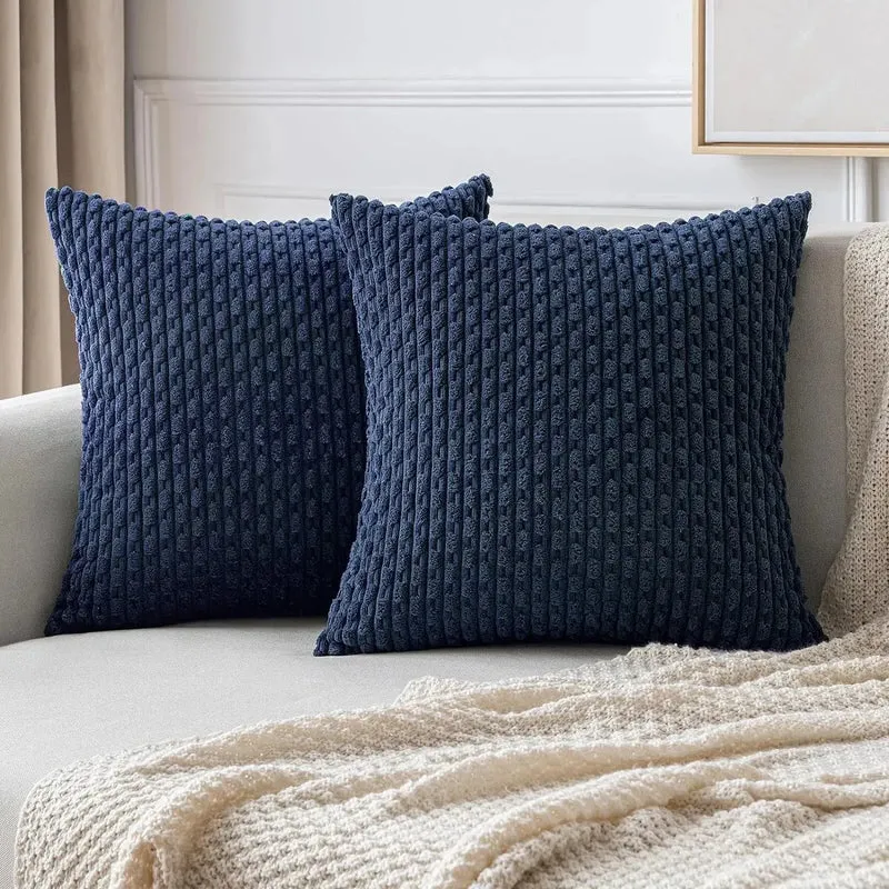 Housse de Coussin Velours Côtelé STRIPEO