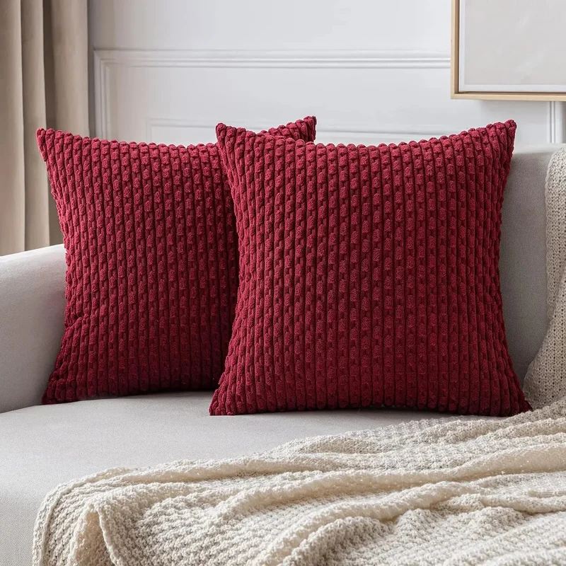 Housse de Coussin Velours Côtelé STRIPEO