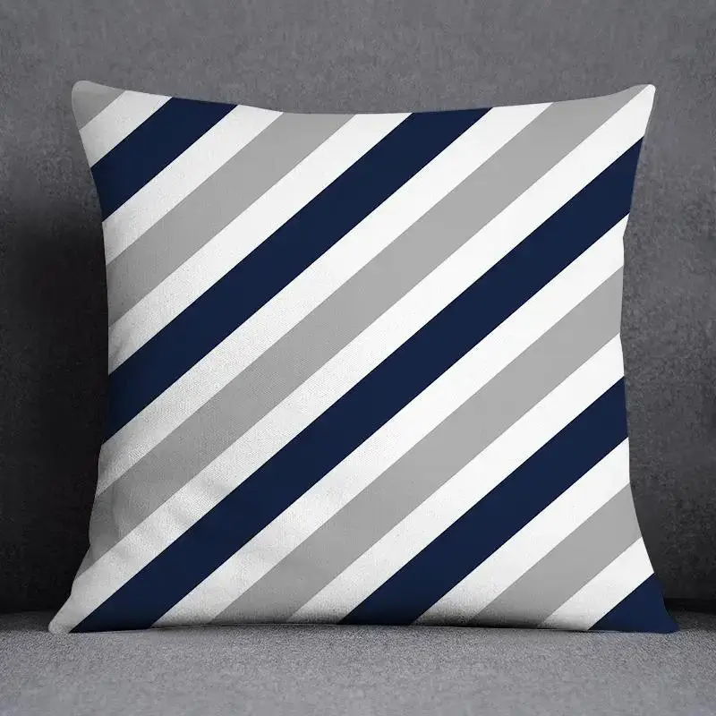 Taie d'Oreiller Géométrique Polyester BLUENO