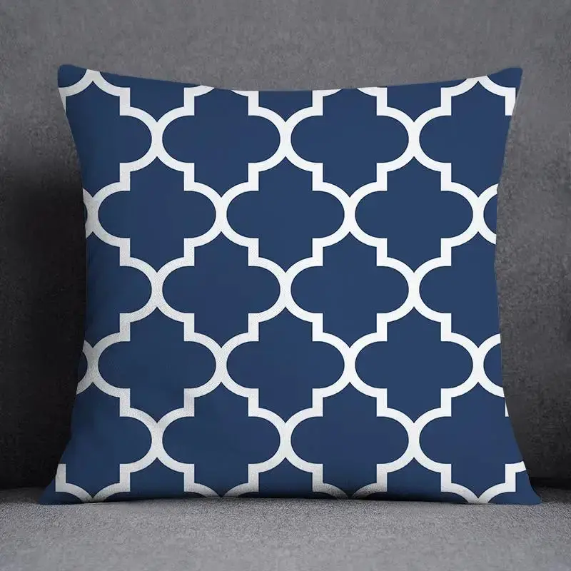 Taie d'Oreiller Géométrique Polyester BLUENO