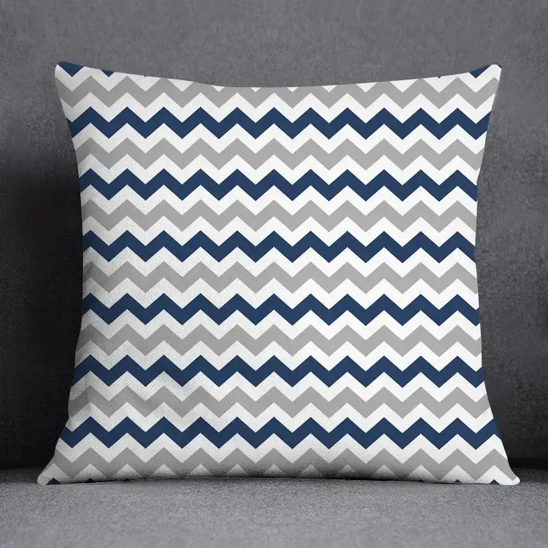 Taie d'Oreiller Géométrique Polyester BLUENO