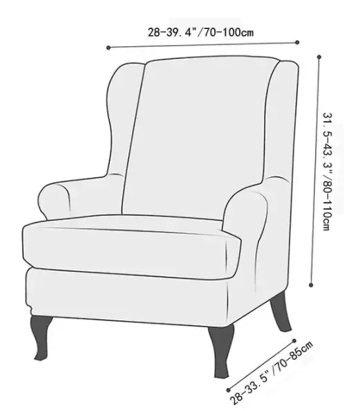 Housse De Fauteuil Andoree Avec Accoudoir | Extensible | Universelle