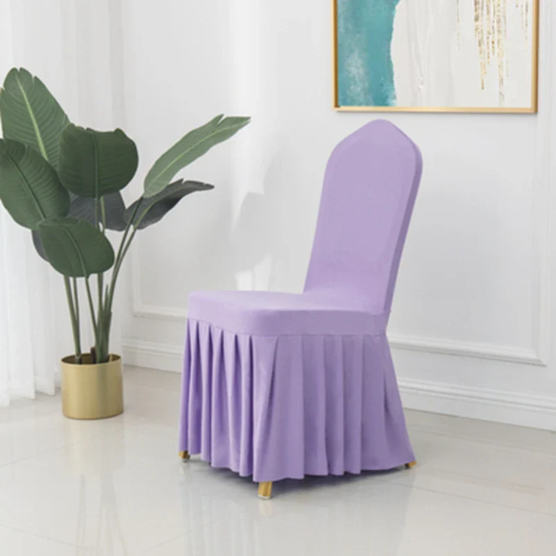 Lot de 100 Housses de Chaise de Mariage Violet