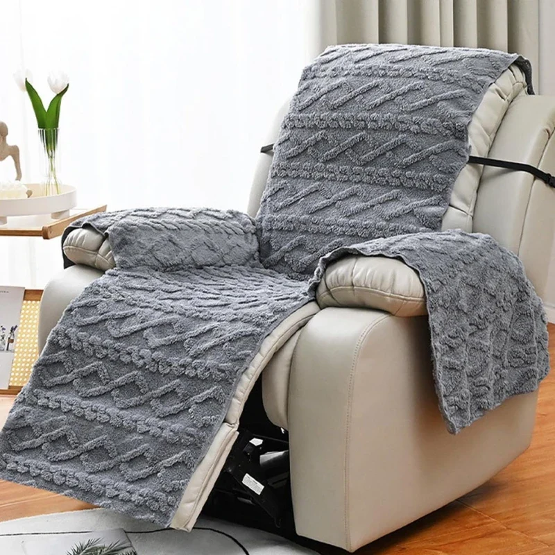 Housse de Fauteuil Relax Polaire Gris