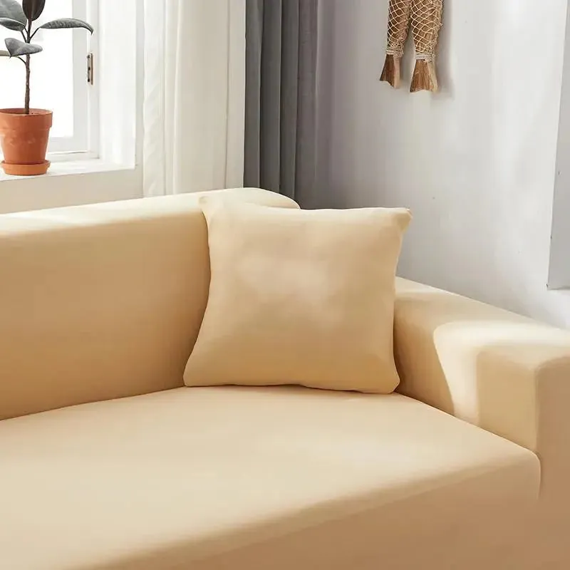 Housse de Canapé d’Angle Beige