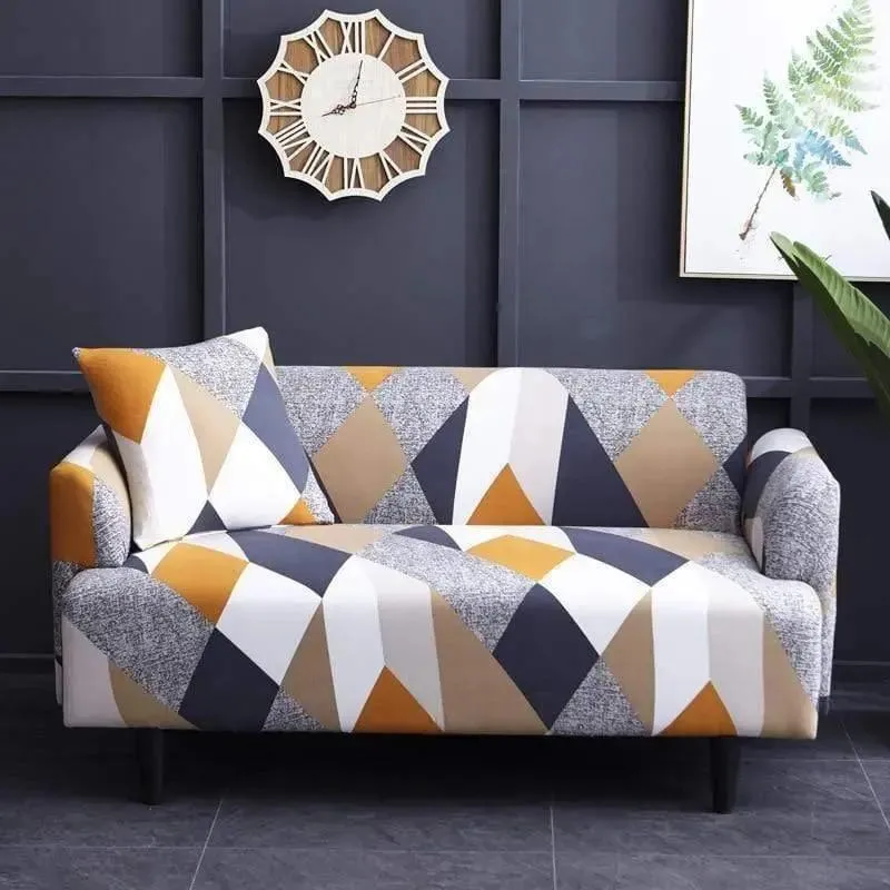 Motif Hexagone - Housse de Canapé Extensible