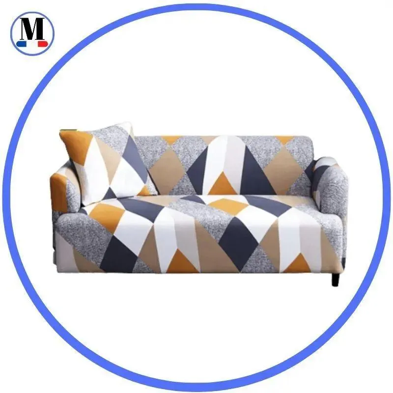 Motif Hexagone - Housse de Canapé Extensible