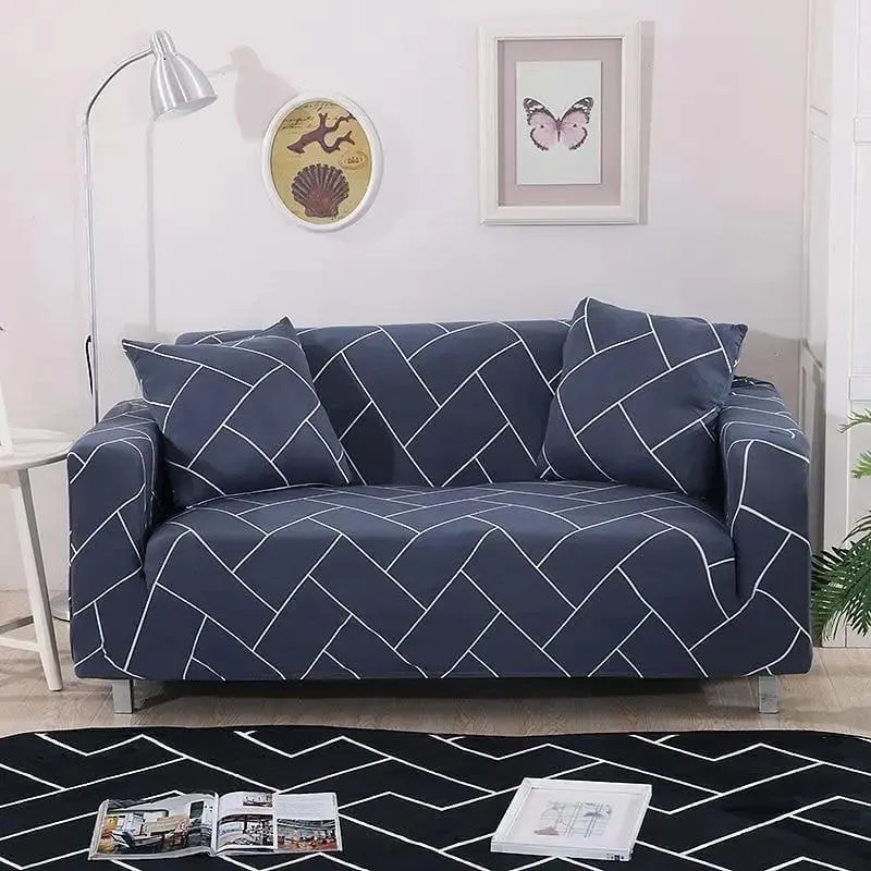 Motif Bricableu - Housse de Canapé Extensible