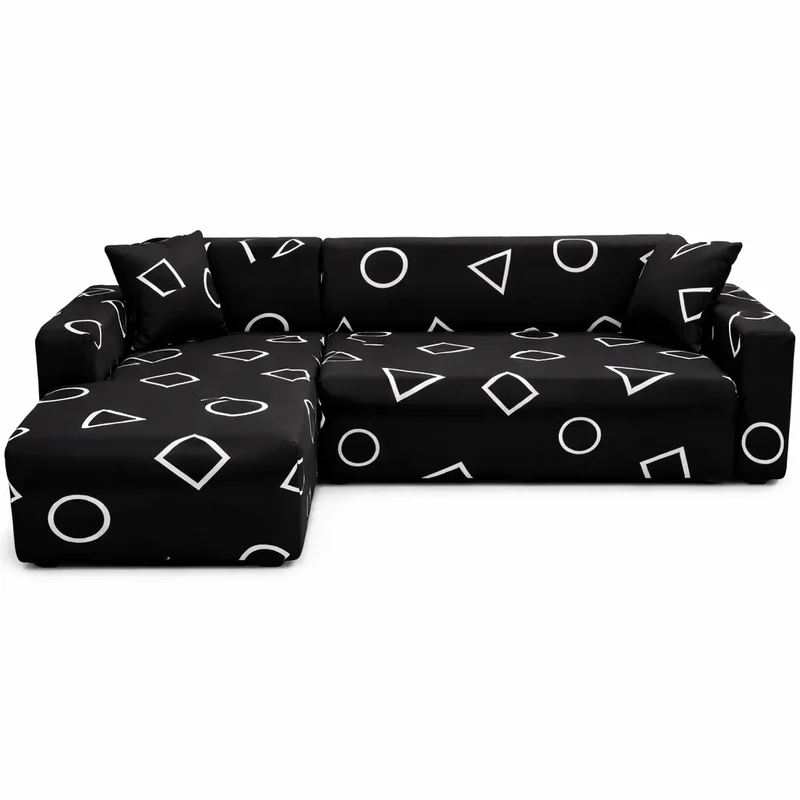 Motif Patula - Housse de Canapé d’Angle Extensible