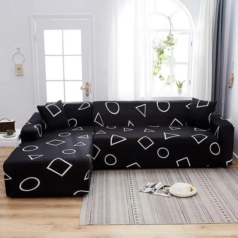 Motif Patula - Housse de Canapé d’Angle Extensible