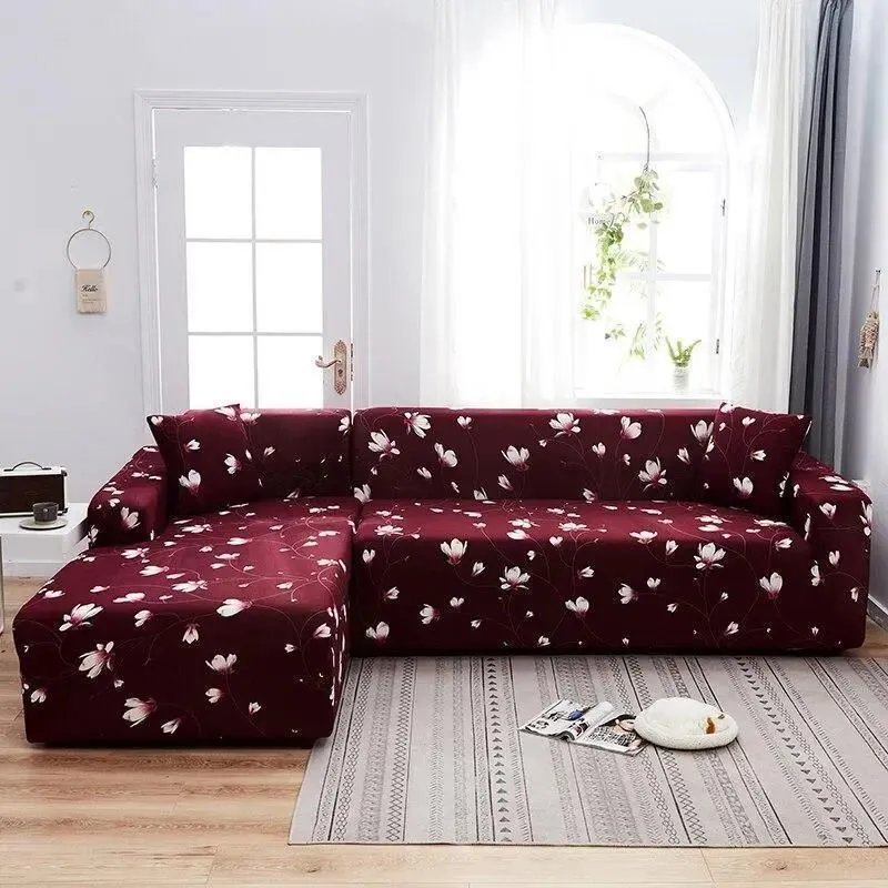 Motif Solsti - Housse de Canapé d’Angle Extensible
