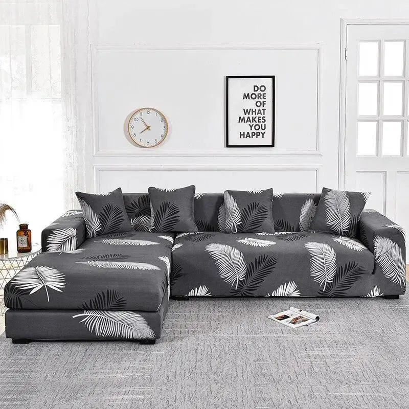 Motif Lonic - Housse de Canapé d’Angle Extensible