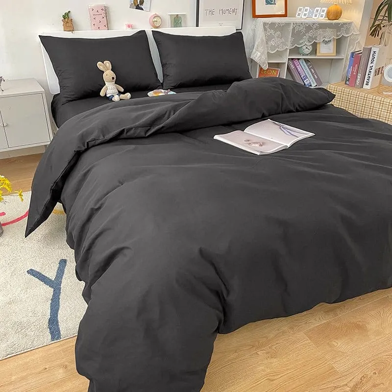 Noir - Housse de couette de qualité supérieure