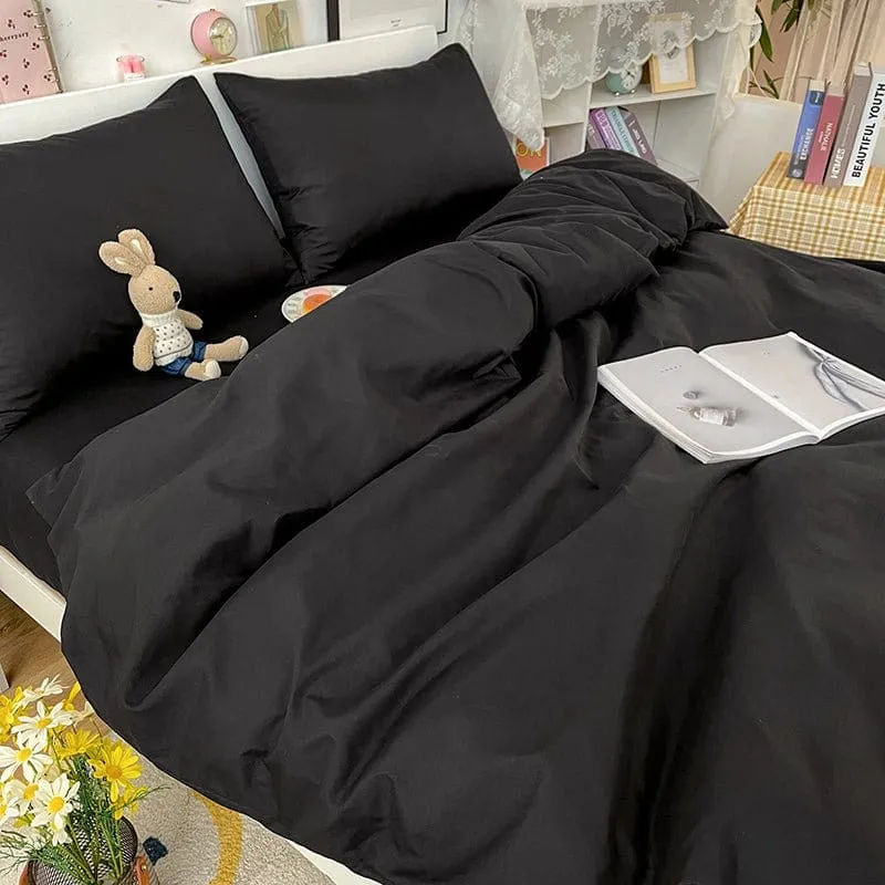Noir - Housse de couette de qualité supérieure