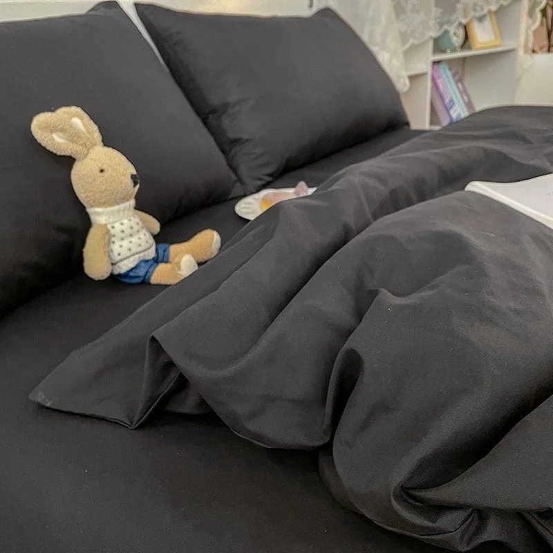 Noir - Housse de couette de qualité supérieure