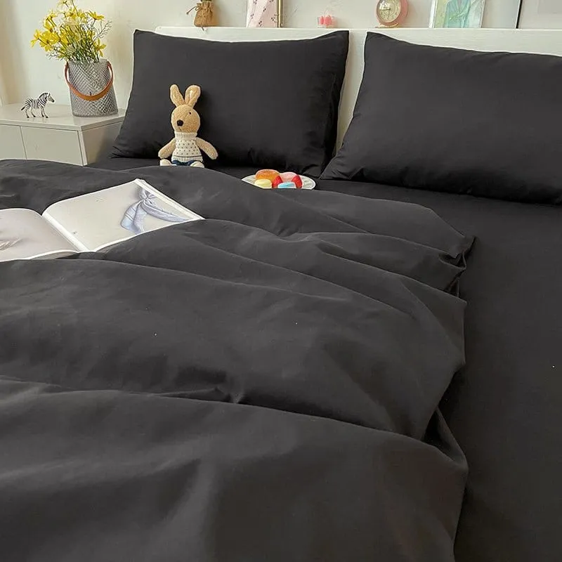 Noir - Housse de couette de qualité supérieure