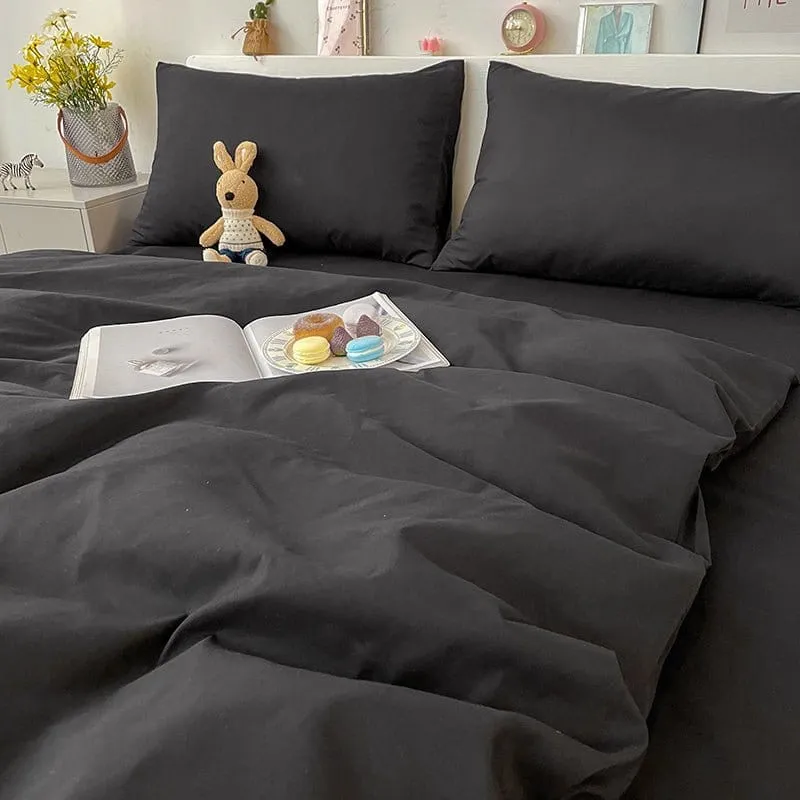 Noir - Housse de couette de qualité supérieure