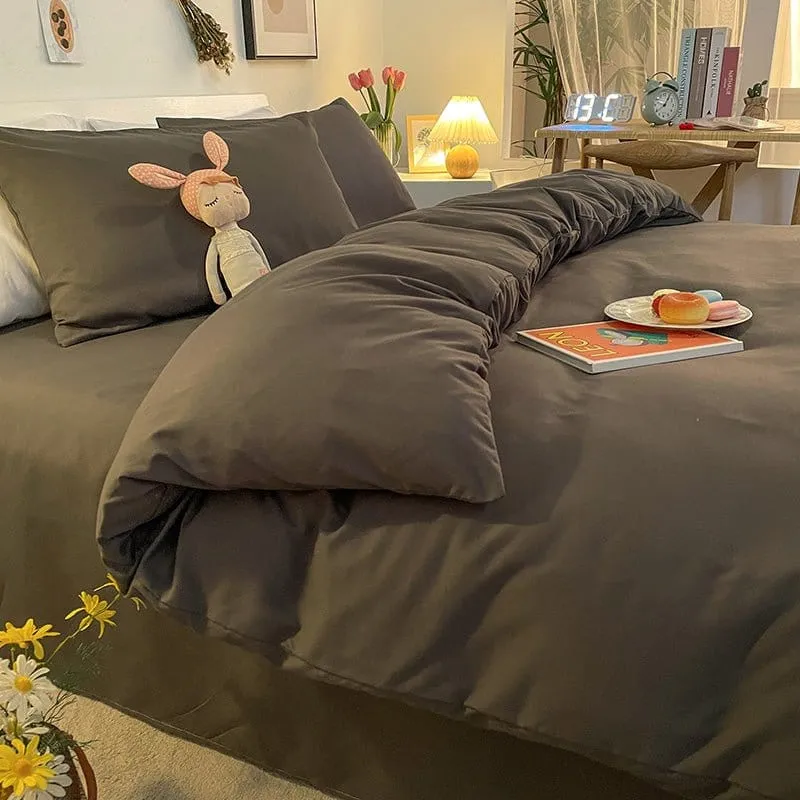 Gris foncé - Housse de couette de qualité supérieure