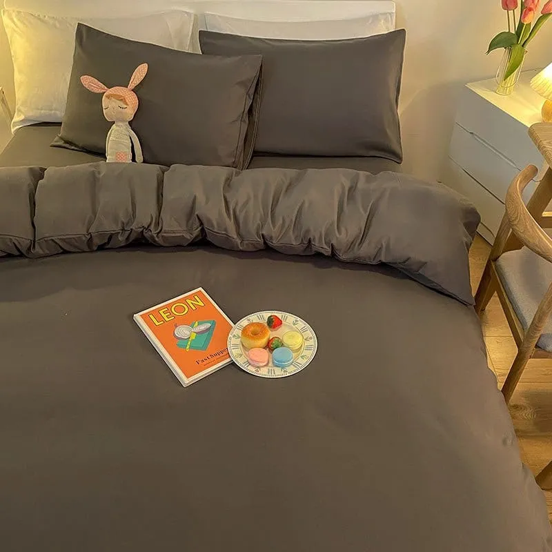 Gris foncé - Housse de couette de qualité supérieure