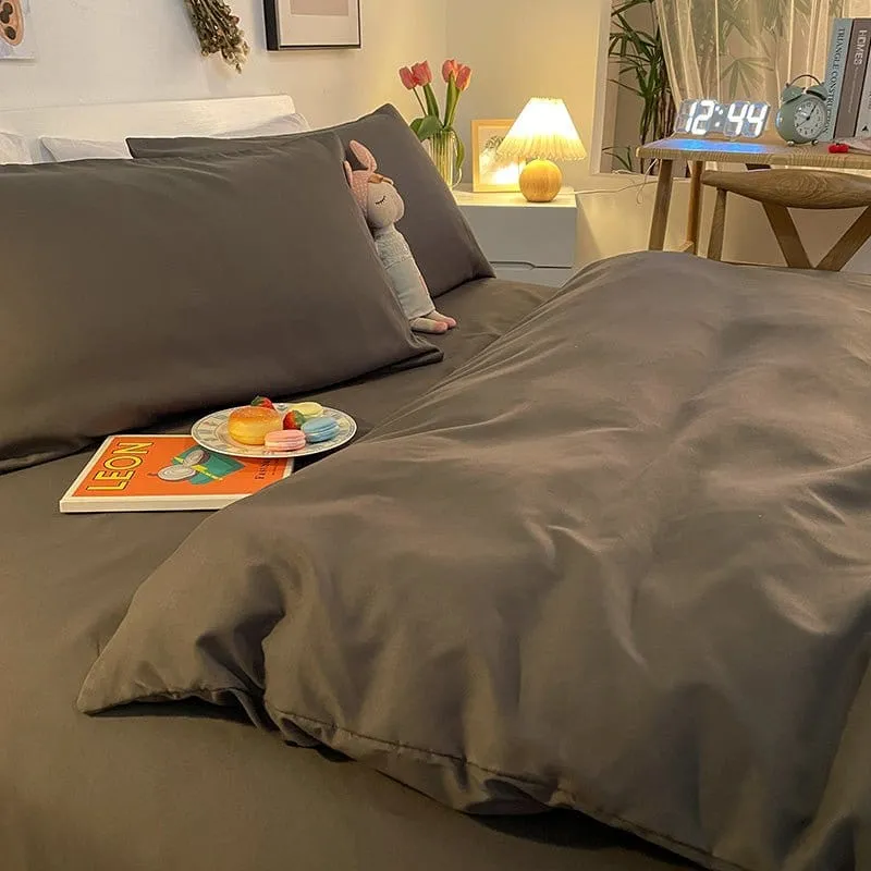 Gris foncé - Housse de couette de qualité supérieure