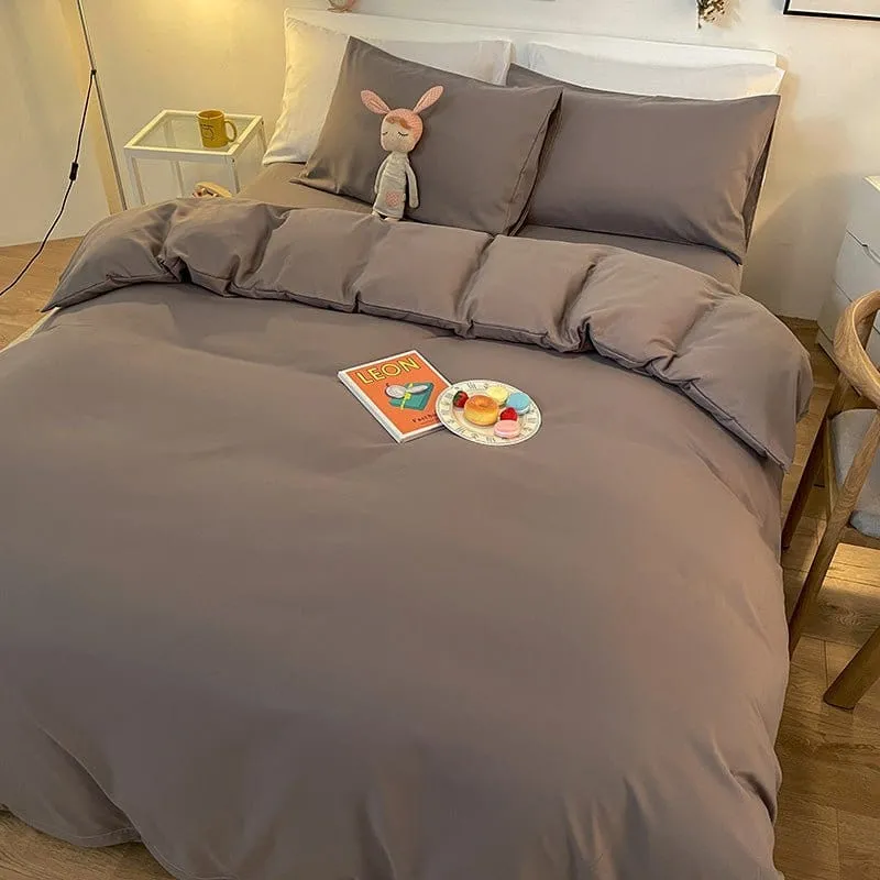 Gris - Housse de couette de qualité supérieure
