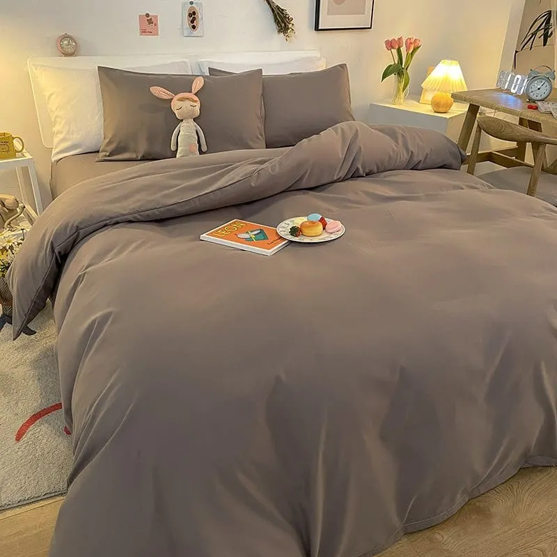 Gris - Housse de couette de qualité supérieure