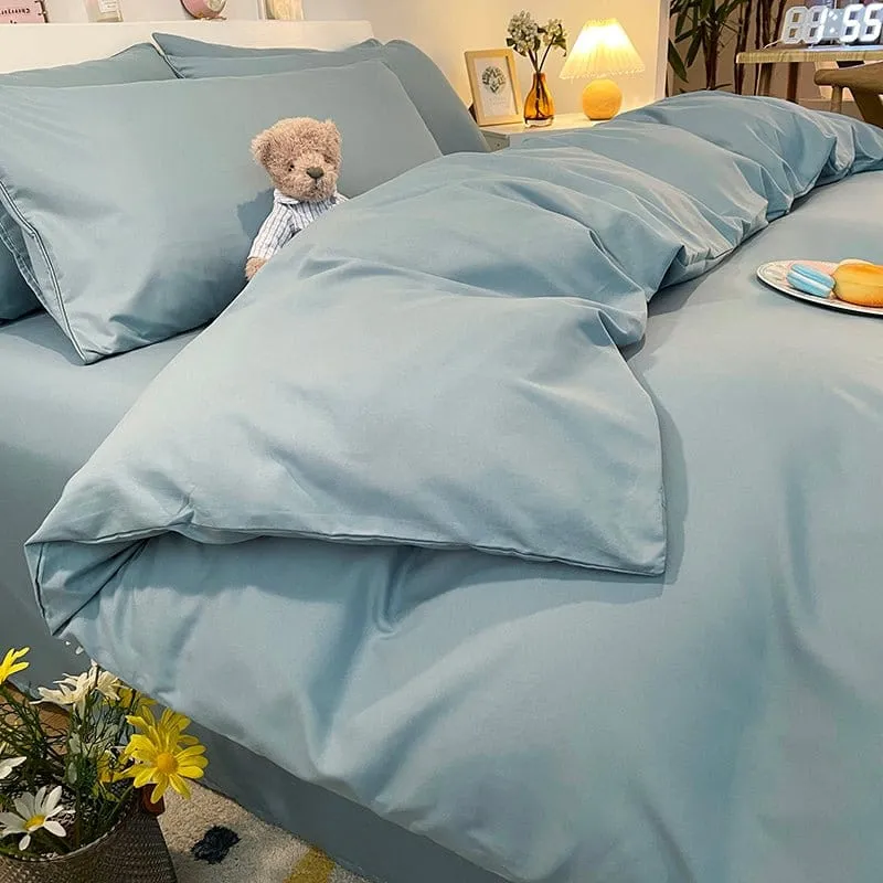 Bleu ciel - Housse de couette de qualité supérieure