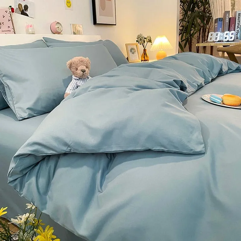 Bleu ciel - Housse de couette de qualité supérieure