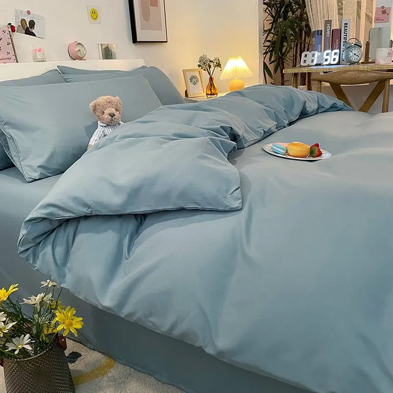 Bleu ciel - Housse de couette de qualité supérieure