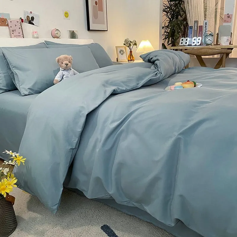 Bleu ciel - Housse de couette de qualité supérieure