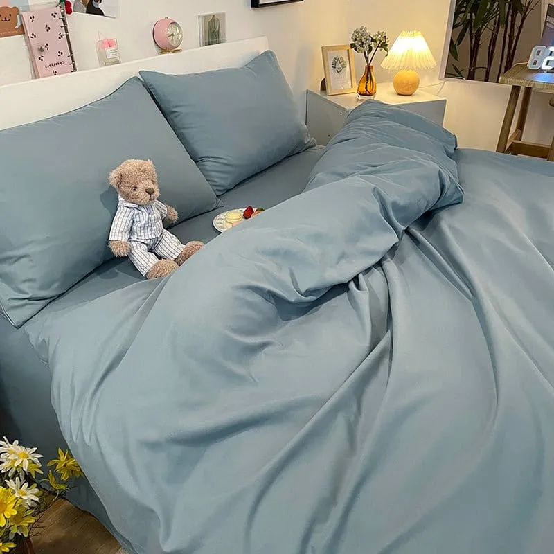Bleu ciel - Housse de couette de qualité supérieure