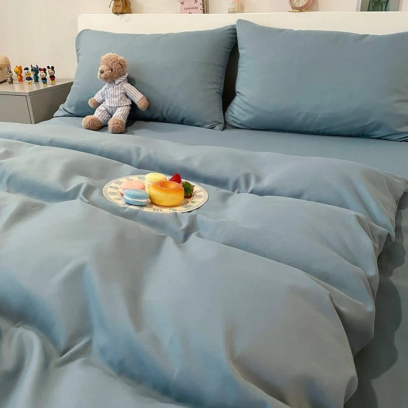 Bleu ciel - Housse de couette de qualité supérieure