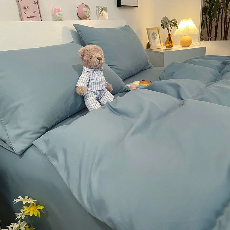 Bleu ciel - Housse de couette de qualité supérieure