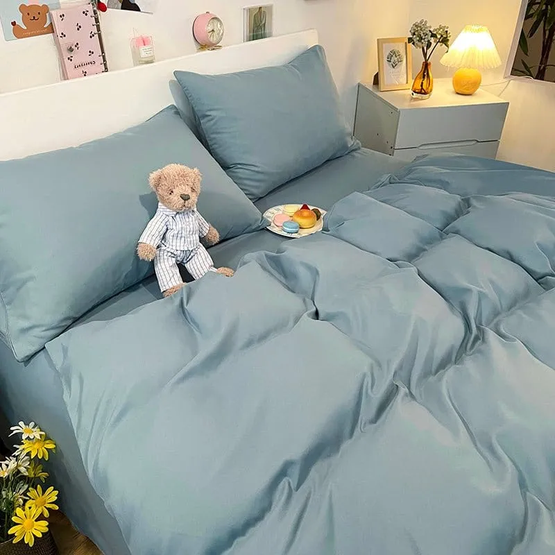 Bleu ciel - Housse de couette de qualité supérieure