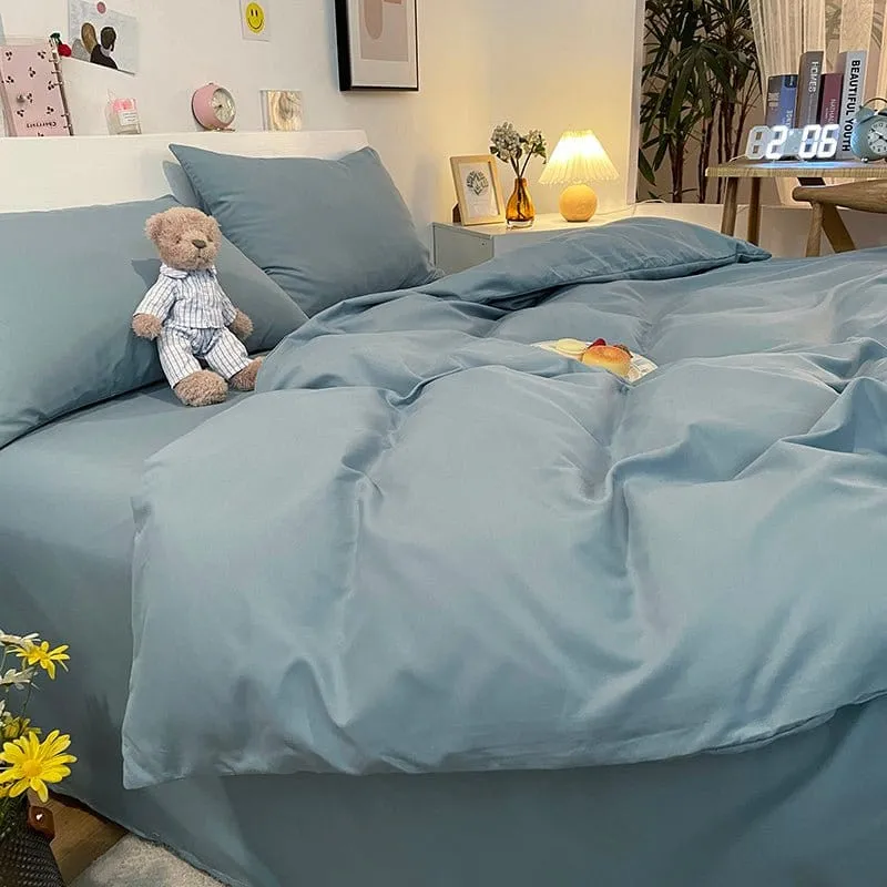 Bleu ciel - Housse de couette de qualité supérieure