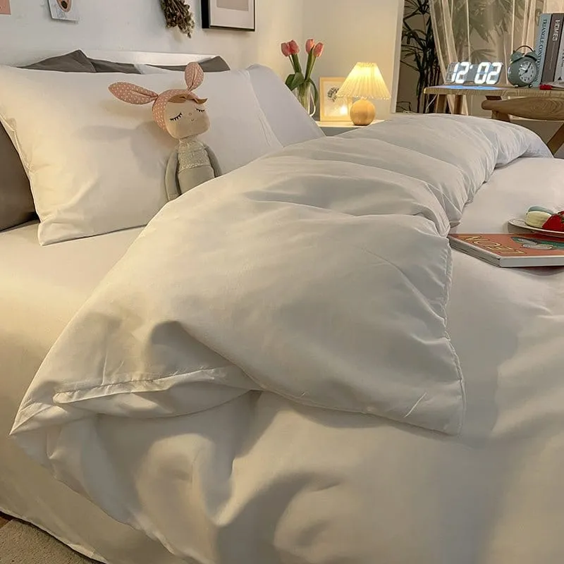 Blanc - Housse de couette de qualité supérieure