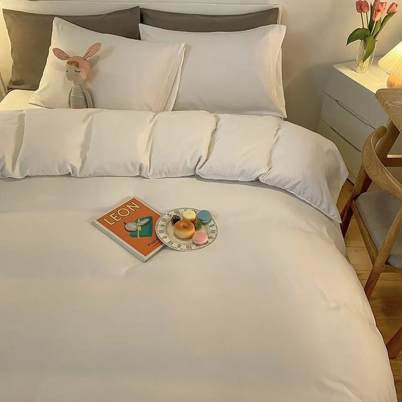 Blanc - Housse de couette de qualité supérieure