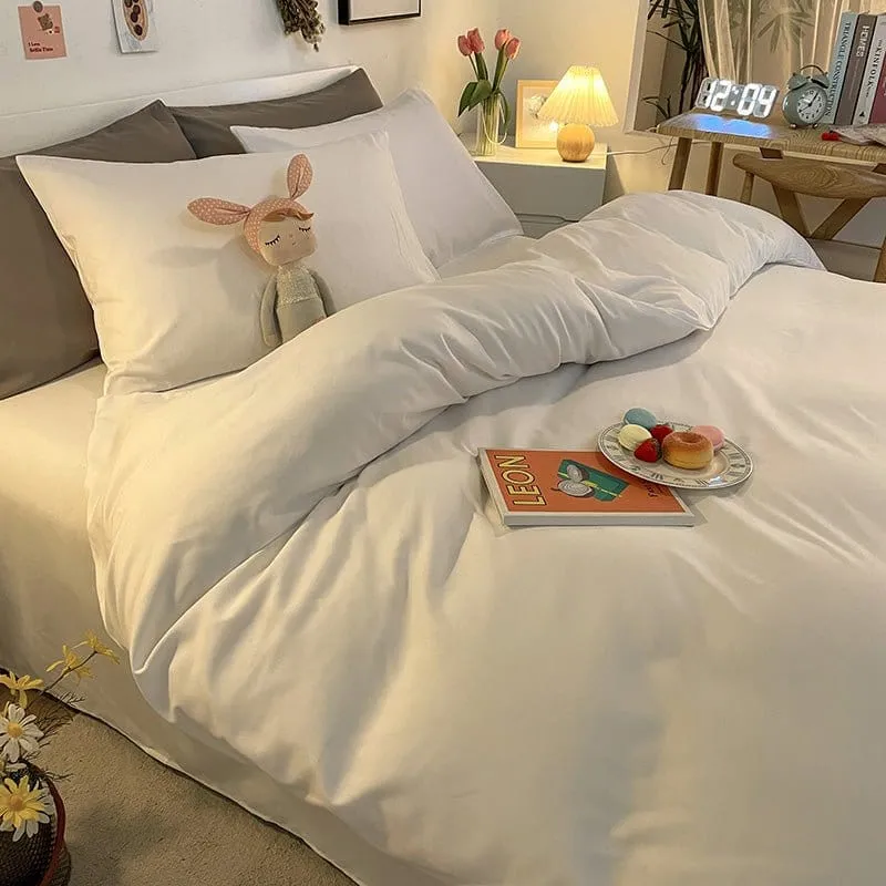 Blanc - Housse de couette de qualité supérieure