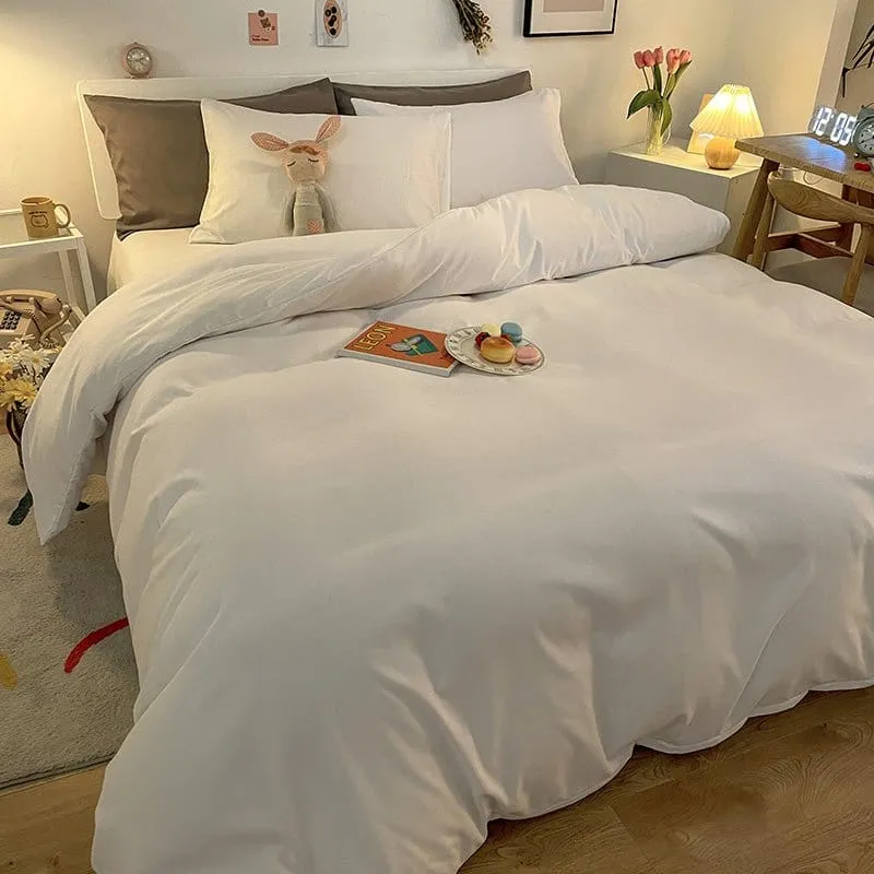 Blanc - Housse de couette de qualité supérieure